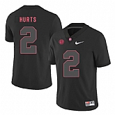 Alabama Crimson Tide 2 Jalen Hurts Black Shadow Nike College Football Jersey Dzhi,baseball caps,new era cap wholesale,wholesale hats